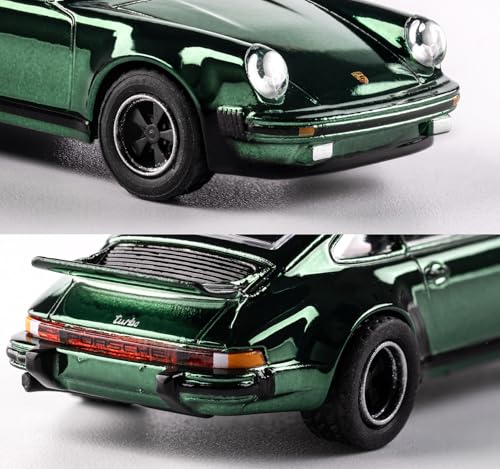 Image of Jada Majorette Collection - 1975 Porsche 930 SPDER 1:64 Die-Cast Model Car with Rubber Tires & Display Case, for Collectors & Adults