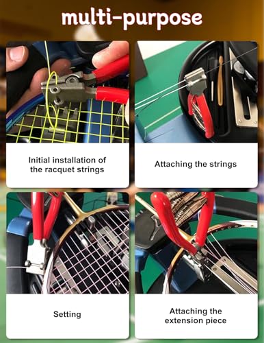 OFFAXE Tennis Bespannungswerkzeug Starting Clamp – 3-Feder Klemme für Tennis- & Badmintonschläger, Robuste Racket-Starting-Klemme für Bespannungsmaschine