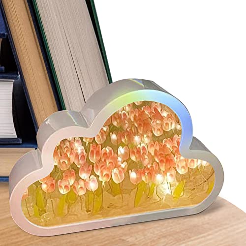 Jildouf Lámpara de nube, lámpara de nube para bricolaje, decoración romántica de mesita de noche, lámpara de mesa LED portátil para amigos, niñas, parejas, dormitorios