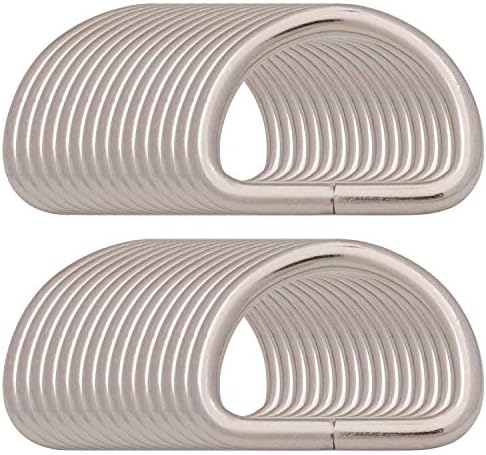 BIKICOCO Metal D-Rings Buckle, 3/4 Inch Non-Welded for Webbing Sewing DIY - Black - Pack of 30