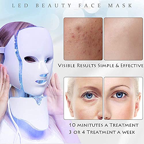 Aravli LED Photon Therapy 7 Colors Light Treatment Facial Beauty Skin Care Rejuvenation Phototherapy Mask PDT Beauty Face for Home Pack of 1 - Image 6