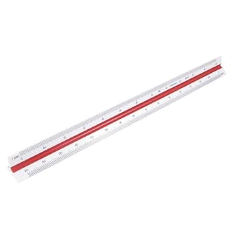 12 Inch Triangular Engineering Scale Ruler 1100, 1200, 1250, 1300, 1400, 1500 by YOSOGO