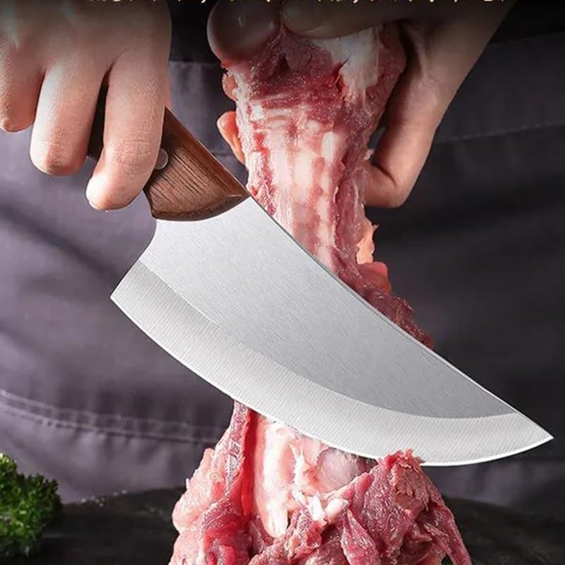 Meat Cleaver,Cleaver Knife Stainless Steel Boning Knife Kitchen Dividing Slaughtering Knife Peeling Kitchen Knife Chef Knife Cooking Tool Meat Cleaver (Color : Style 1)
