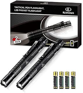 Flashlight Led Pen Pocket Light - [2 PACK] K KERNOWO Small EDC Tactical