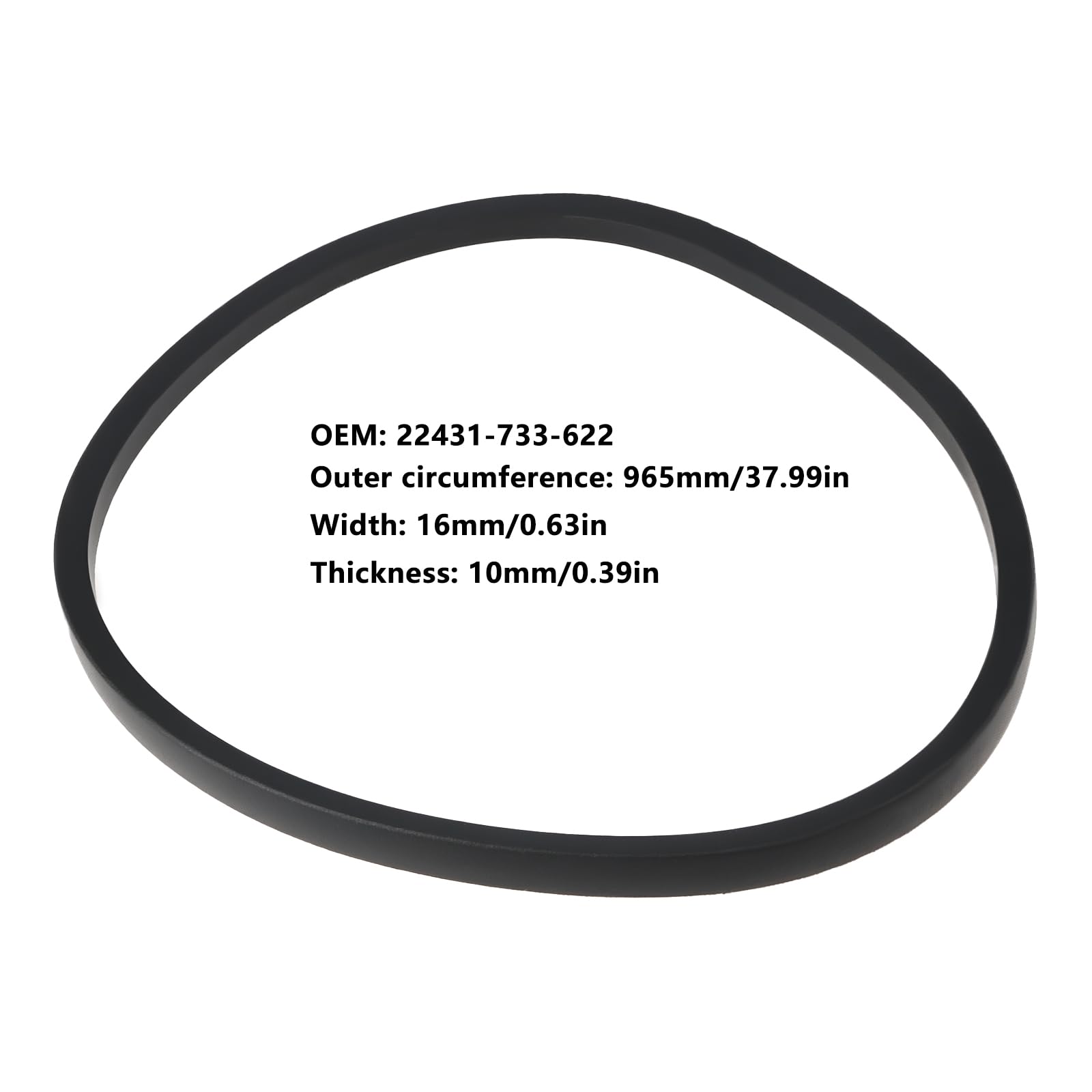 SG Store Correa Rotovator V 22431-733-622 965x16x10mm Compatible con Honda F310 F340 F360 F380