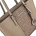 Montana West Tote Bag for Women Vegan Leather Purse and Handbags Set Embossed Collection Purse 2Pcs Set Khaki MWC2-G052AKH