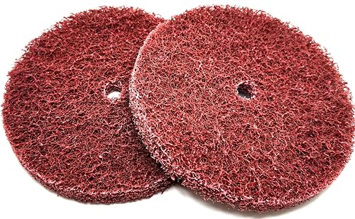 Image of 4 Pack 8 inch x 1 /2 inch Medium (AMED) High Strength Non-Woven Buffing, Blending, Cleaning, Light Deburring & Finishing Discs, 03992, Pack of 4