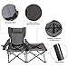 XGEAR 2 in 1 Camping Chair with Footrest Recliner Folding Chaise Lounge Chair (Footrest Can Transform to Side Table) Extra Stable, for Beach, Fishing, Picnics, Hiking