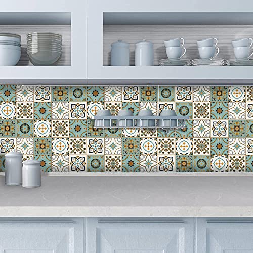 25Pcs Mandala Tile Stickers(4Inch X 4Inch) Peel And Stick Backsplash Stickers Cuttable Diy Waterproof Bathroom Wallpaper For Kitchen Wallsbathroom Wallsfor Home Decor #TOP1