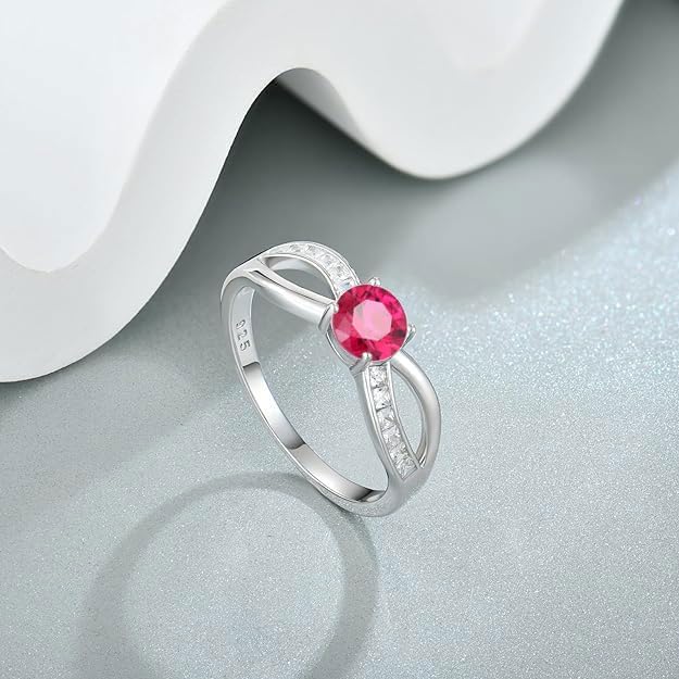 Infinity Promise Rings for Her 925 Sterling Silver Cubic Zirconia Rings Wedding Anniversary Engagement Rings for Women Wife Mother - Image 4