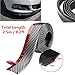 BoYeeBo Universal Car Front Bumper Protector Self-Adhesive Auto Splitter Body Spoiler Skirt Rubber Bumper Lip Trim Spoiler, 2.5M/8.2ft (Carbon Fiber-Black) 250*5.5cm (L*W)