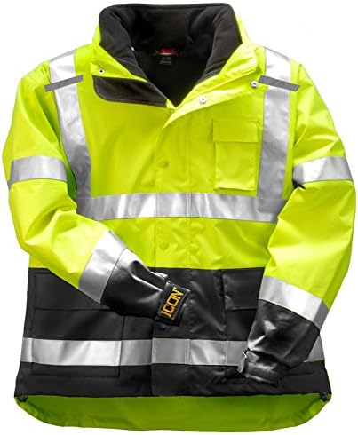 Tingley J24172 Premium 3-in-1 Insulated Jacket, ANSI Class 3, Hi-Viz with 2" Reflective Stripes, Removable 300g Fleece Liner/Jacket, Waterproof/Breathable Outer Shell, Size: 3XL