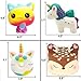Viccent 4Pcs Jumbo Squishies Slow Rising Toys Set Unicorn Donut Ice Cream Cat Deer Cake Unicorn Horse Soft Scented Squishy Toy Kids Stress Relief Party Favors
