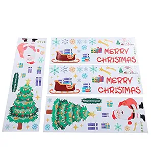 PVC Christmas Stickers, Christmas Window Clings, Well Made Healthy for Window Refrigerator Doors Christmas Decorations Glass Doors