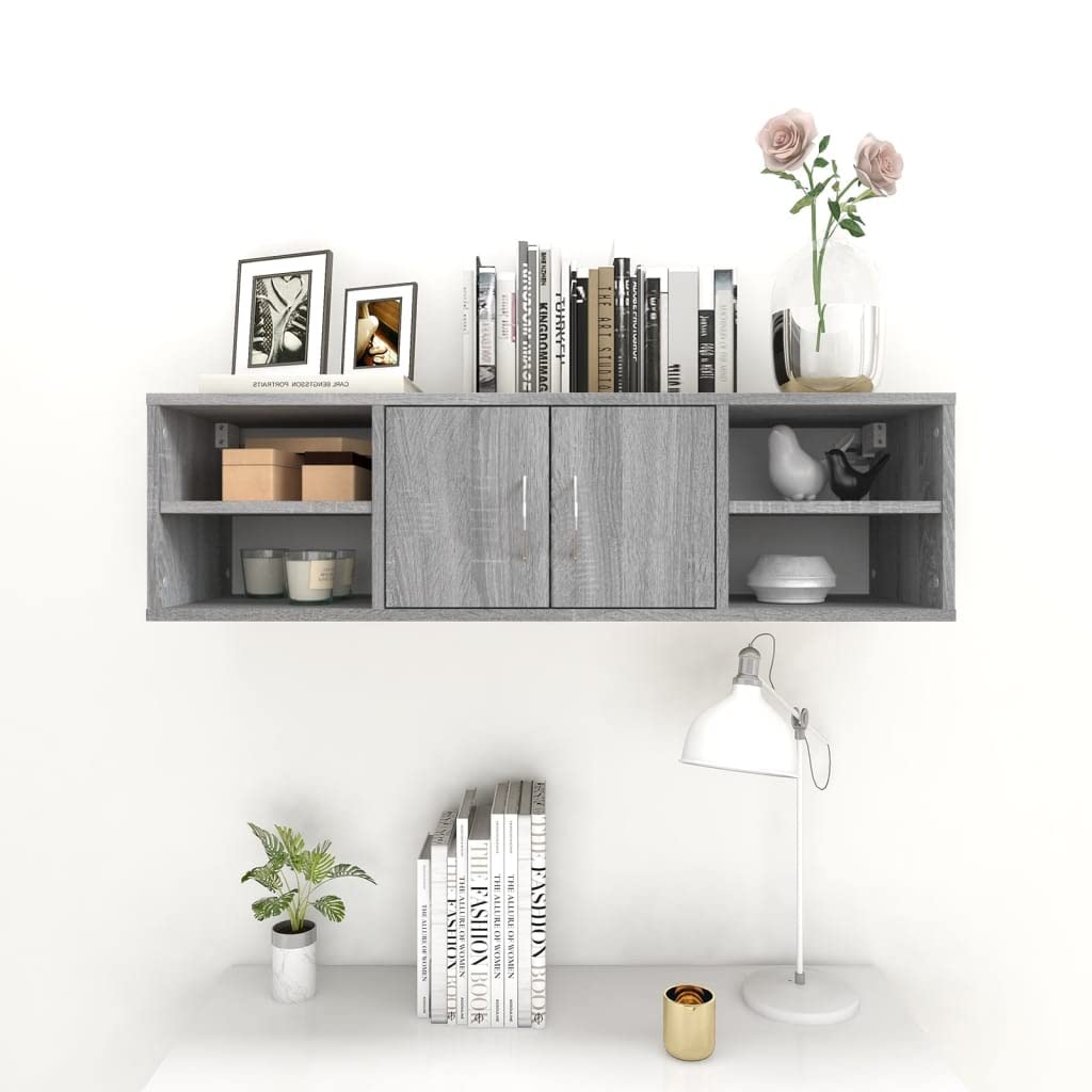 Sonoma - Estantería de pared (102 x 30 x 29 cm), color gris