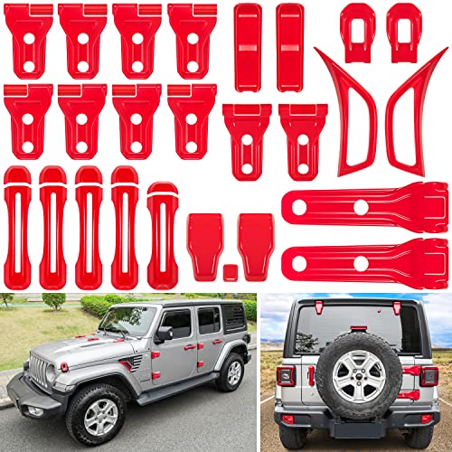 26PCS Full Set Exterior Decoration Trim Kit for Jeep Wrangler JL ...