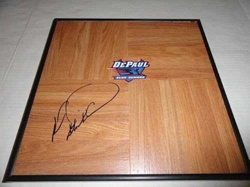 Rod Strickland Signed Framed 12x12 Floorboard Depaul Demons - Autographed College Floorboards