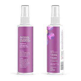 ASUTRA Multi-Use Essential Oil Aromatherapy Spray (Patchouli & Bergamot), 4 fl oz - Mist for Face, Body, Rooms & Linens - Car, Fabric, and Bathroom Freshener
