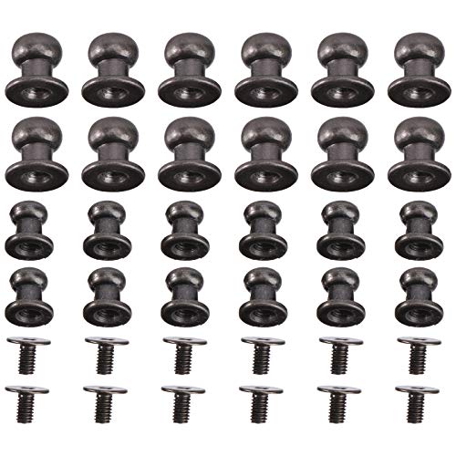 Healifty 72 remaches de cuero Chicago para tornillos y postes de 8...
