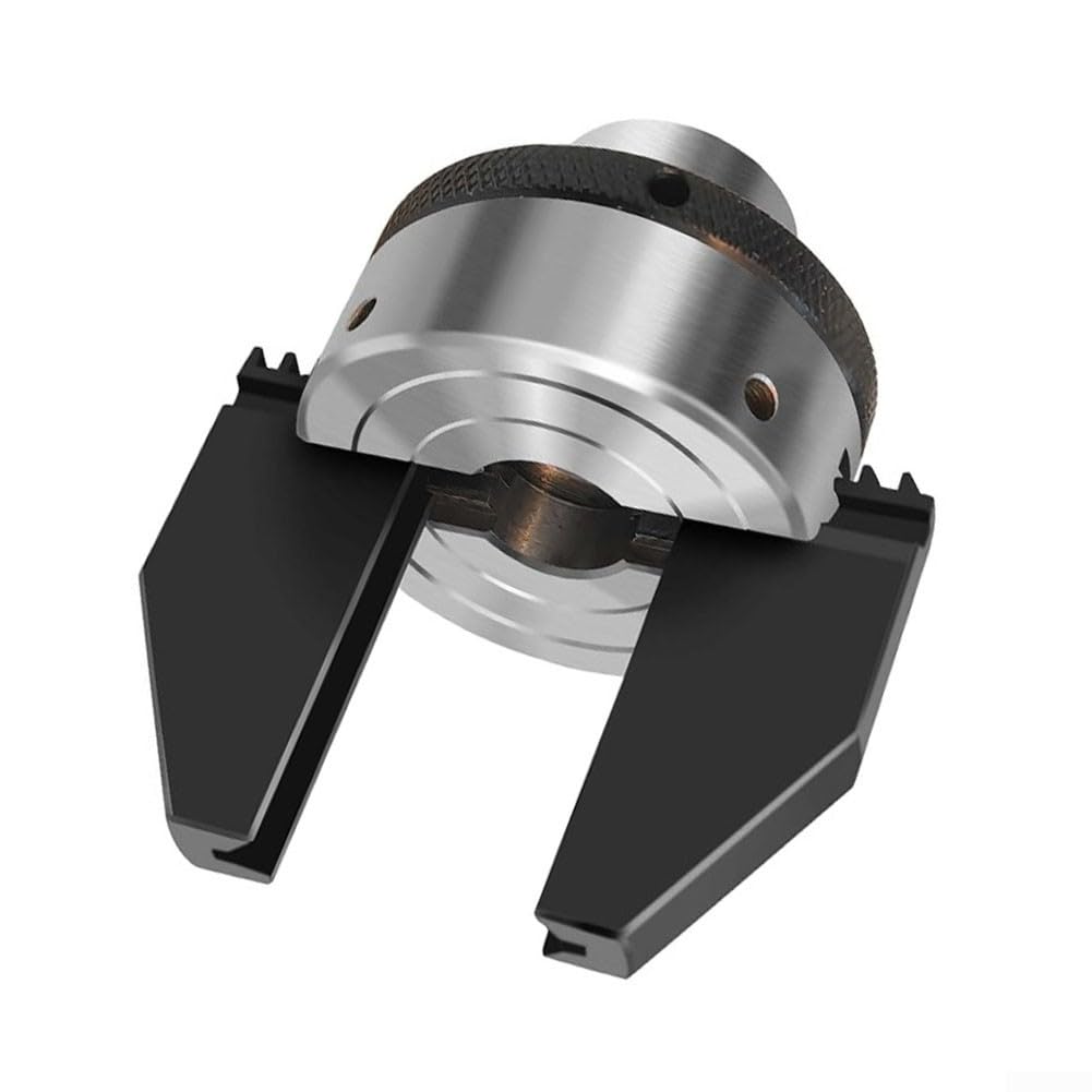 Portabrocas de torno de madera de 2 pulgadas con rosca directa TPI de 1 pulgada x 8 TPI para torneado de madera, abrazadera cuadrada en blanco, rango de 8 mm a 23 mm, herramienta plateada