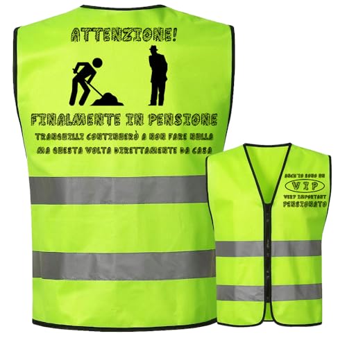 Toctax Gilet Pensionato Regalo Pensione Uomo Biglietto Pensione Regali per Pensione Gadget Divertenti Pensione Uomo Gadget
