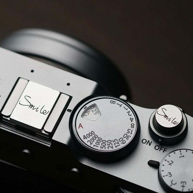 Smile Camera hot Shoe Cover Compatible with Fujifilm X-T30 X-T100 X-H1 X-T20 X100F X-T10 X-T3 X-T2 X-PRO2 X-PRO1 X-E3 X-A2 X-A5 X100T X100S X30 X70 (Smile Set)