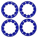  4 Stück ATV-Radnabenverkleidung, Kratzfest, Universeller Kunststoff, Go-Kart-Radverkleidung, Nabenschutz, Dekor, Felgenkappe für 7-Zoll-Reifen (BLUE)