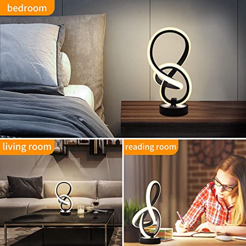 Vocevos Table Lamps 11'' Rgb Desk Lamp For Bedroom,Ambient Bedside Lamp Touch Cool Modern Led Lamps For Living Room 3-Way Dimmable 10 Modes,Unique Nightstand Lamps #TOP3
