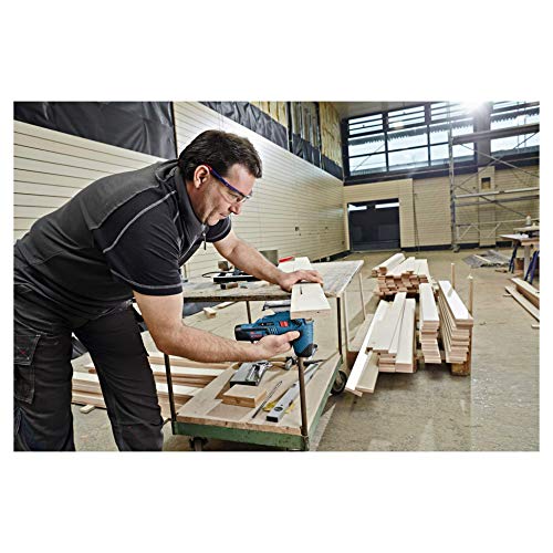 Bosch Professional 12V System GST 12V-70 Cordless Jigsaw (Cutting Depth in Wood: 70 mm, Including 2X Saw Blades, Glide Shoe, Anti-Splinter Guard, 2 x 3.0 Ah Batteries and Charger, in L-BOXX 136)
