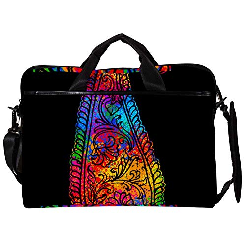Bolso bandolera para portátil de 14 a 15,4 pulgadas con diseño de cachemira elegante