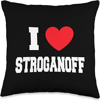 I Love stroganoff Throw Pillow