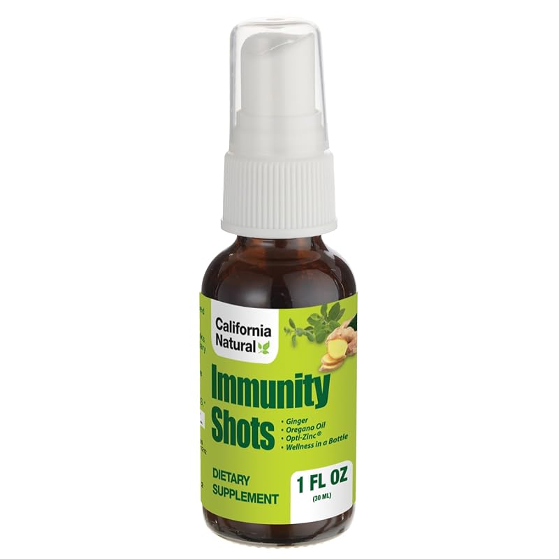California Natural Suplemento para a imunidade com gengibre orgânico, óleo de orégano e OptiZinc, 30 mL