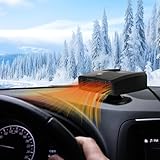 Chauffage Voiture 12V 150W, Chauffage Soufflant Portable 2 en 1 Chauffage et Ventilateur R...