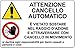 ADESIVO PERICOLO CANCELLO AUTOMATICO ATTENZIONE (120 x 180 mm)