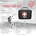 SHBC Waterproof First Aid Kit (228pcs) with All Basic or Advanced Supplies You Need. Suitable for Emergencies at Home or Outside, Travel, Home, Camping, Black