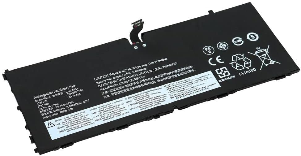 Sparepart Battery for Tablet 38.99Wh Li-Polymer 7.72V, LVX130SL 01AV454, 5B10W13919, L16L4 (38.99Wh Li-Polymer 7.72V 5050mAh for Huawei ThinkPad X1 3rd)