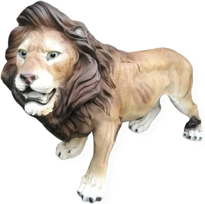 Aspinaworld Gartenfigur Große Löwen Figur Steht, 105 cm lang, Figur für