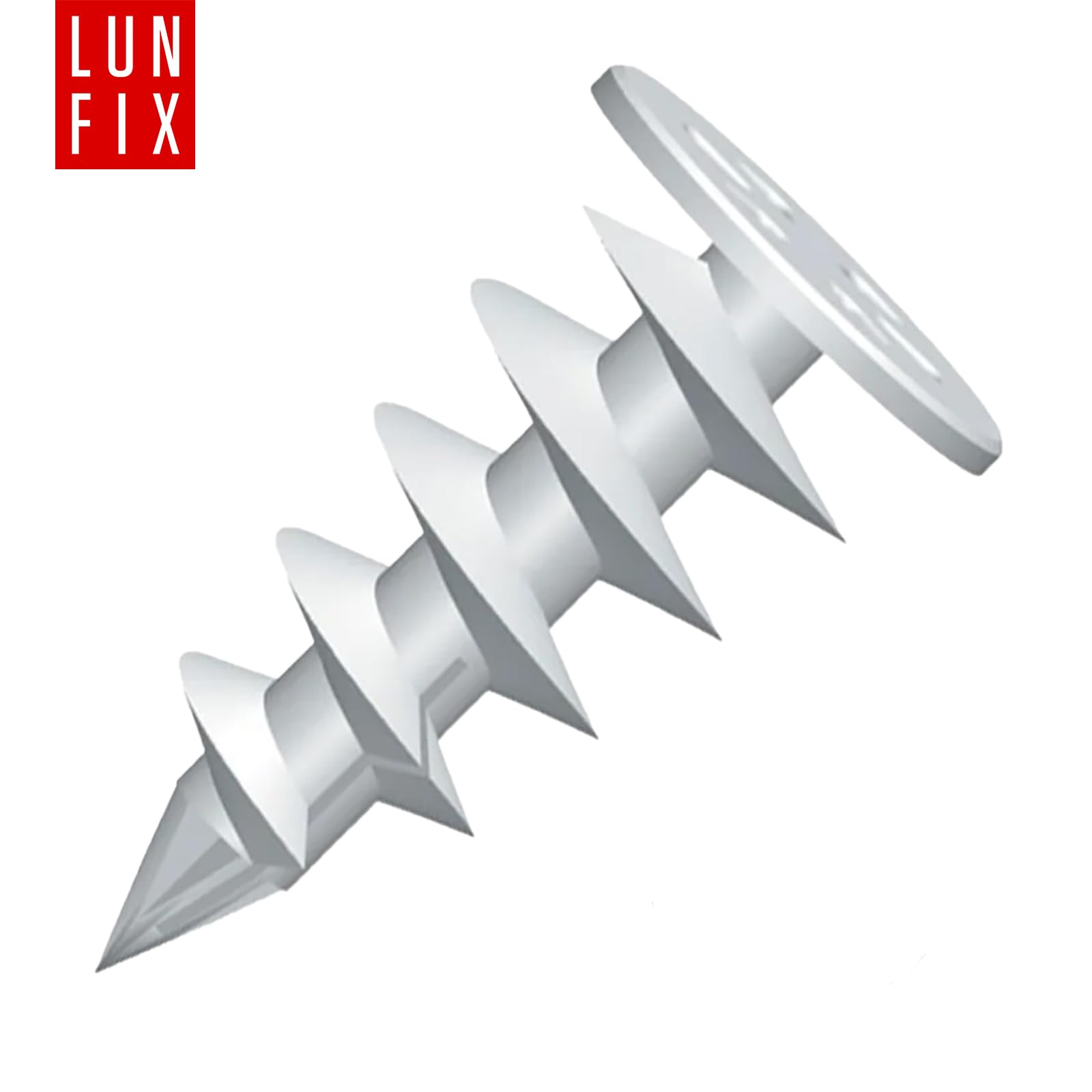 Lot de 100 chevilles d'isolation 85 mm en polyamide, WDVS et polystyrène pour fixation dans l'isolation, plateau Ø 28 mm, pour vis de 4,5 mm, Lun Fix