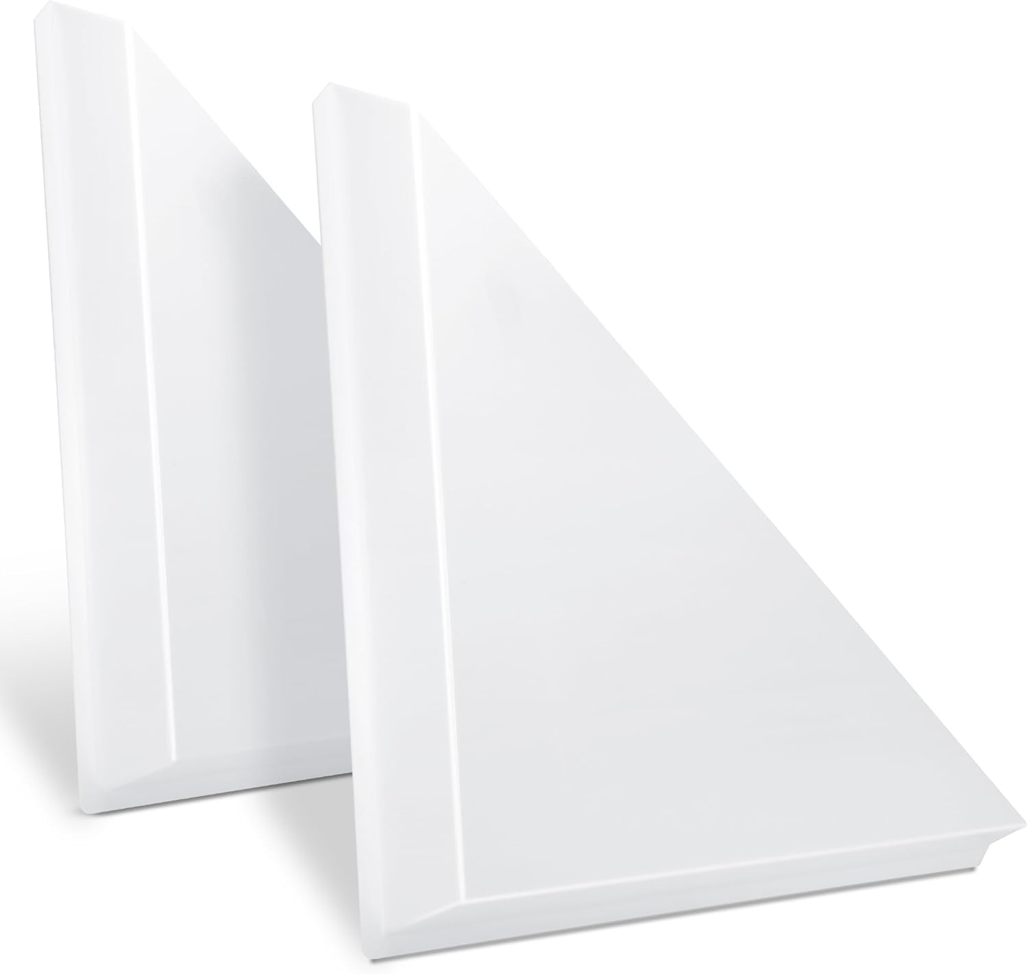 2 Pack Corner Air Diverter (Triangle), Ceiling Air Diverter for 2'x2' Ceiling Air Diffuser, Easy Snap-in Installation, White Plastic, Ideal for Homes & Offices White- 2 PCS