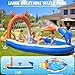 StarOcean 2026 Large Inflatable Play Center,Kiddie Pool with Water Slide&Sprinkler,120''x70