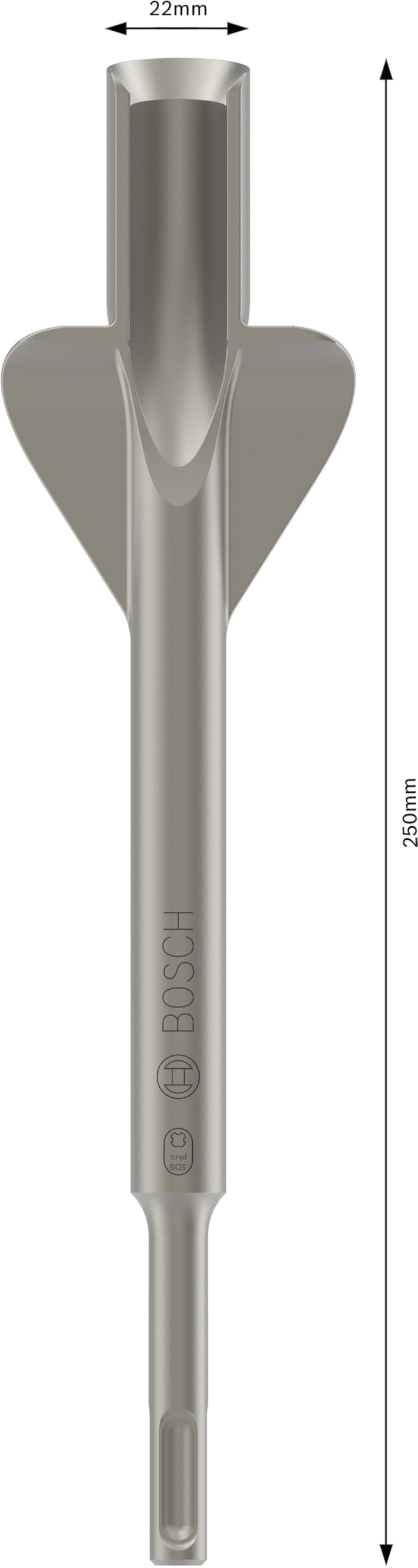 Bosch 1x Dłuto PRO SDS plus Winged Gouging (do Beton, Cegła, Ø mm, Professional Akcesoria Wiertło do młota, Młot rozbiórkowy)