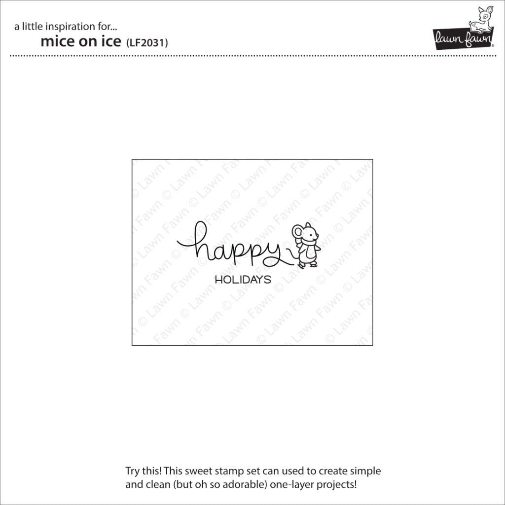 Lawn Fawn-Mice On Ice-Clear Stamp Set