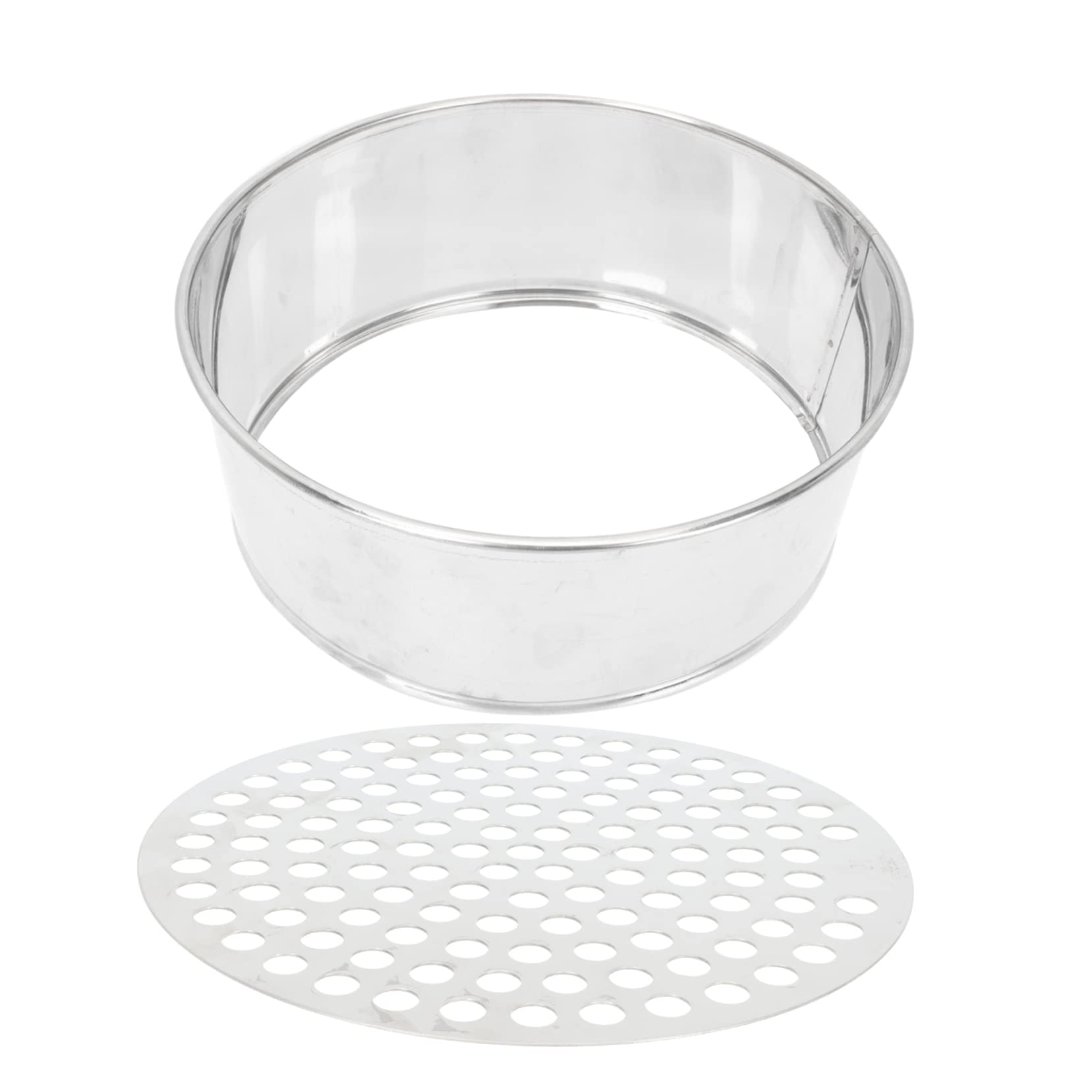 OFFSCH 10mm Round Hole Sifter Large Sieve for Sift Beads Pearl Stainless Steel Sieve Household Pearl