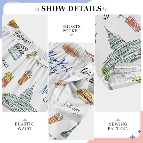 New York City Boys Long Pants Soft Trousers Elastic Waist Kids Lounge Bottoms with Pockets S-XL4