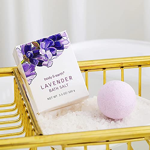BODY & EARTH Bath Spa Gifts for Women, Lavender Gift Set 11 Pcs Includes Shower Gel, Bubble Bath, Bath Salt, Body Lotion, Mother's Day Gifts for Her, Birthday Gifts for Women,Gifts for Mom,Grandma