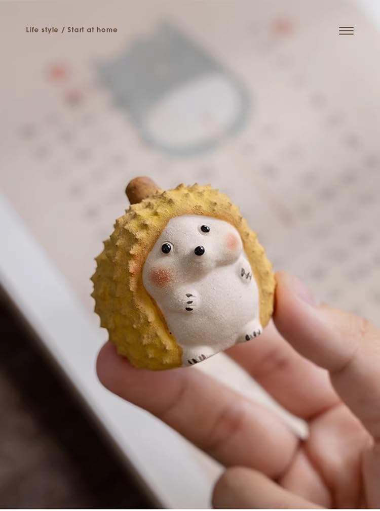 purple clay Tea Pet Figurine, Plantable decoration for tea tables, tea trays and home furnishings.style1