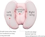 Baby 2 in 1 Travel Cushion, Banana Shape Baby Neck Head Support Travel Pillow Stroller Insert Cushion for Kids, Toddler, Pink