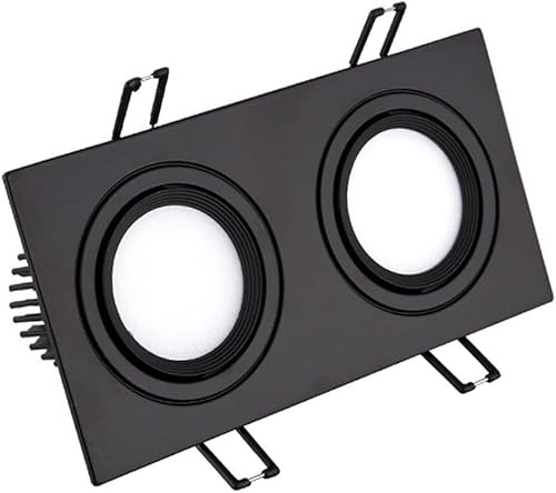 HynJGih 2 Head Rotatable Downlight, Adjustable Angle Recessed Ceiling Light Fixtures, 10W,14W,20W,30W,40W,60W Canless Spotlights(14w,6000k)