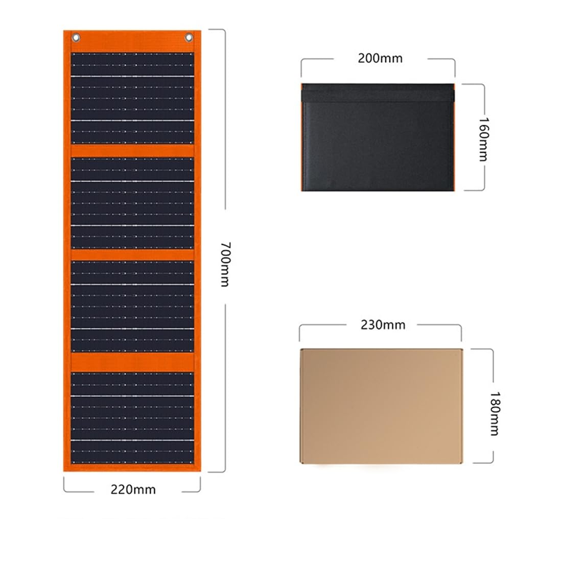 Panel słoneczny, 25 W, do użytku na zewnątrz, składana, przenośna, ładowarka solarna, złącze USB + typ C, szybkie ładowanie telefonów komórkowych, tabletów, aparatów
