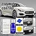 Car Crystal Coating, Ceramic Coating Plastic Refurbish Agent, 30ml Professional Automobile Restoration for Dashboard, Seats, Steering Wheel, Wheels, Waterproof with Applicator Sponge and Cloth